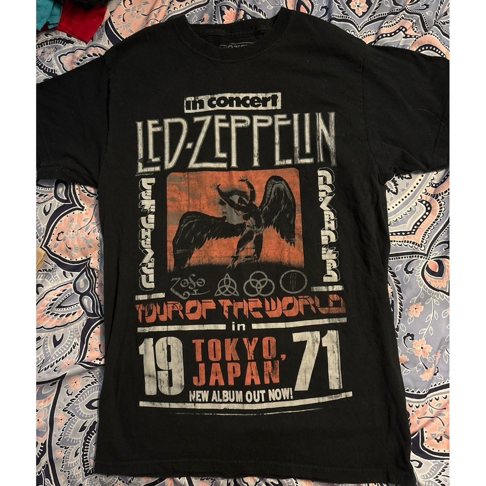 Led Zeppelin‎ Tour of the World 1971 Tokyo Japan Band Tee, Size XS